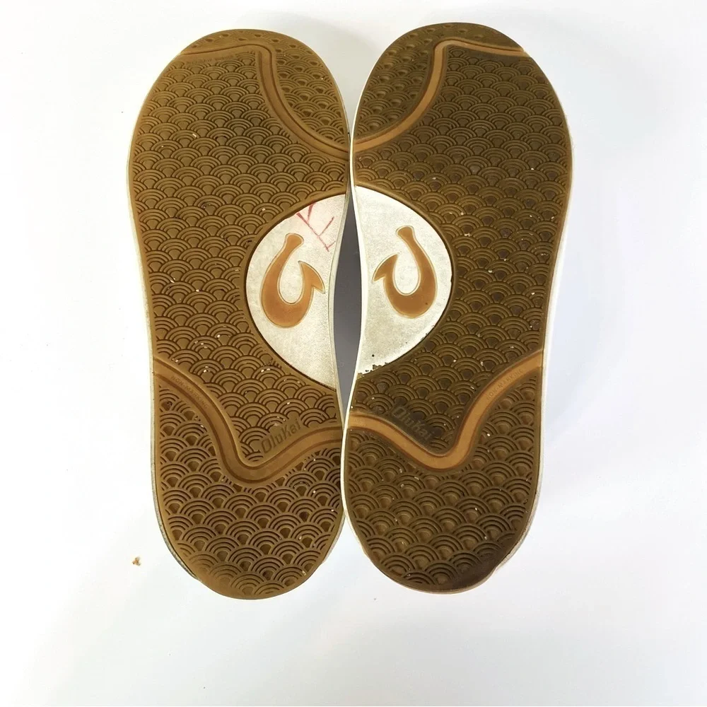 Olukia Lae’ahi Li ‘lil White Leather Waterproof Sneakers Size 11.5